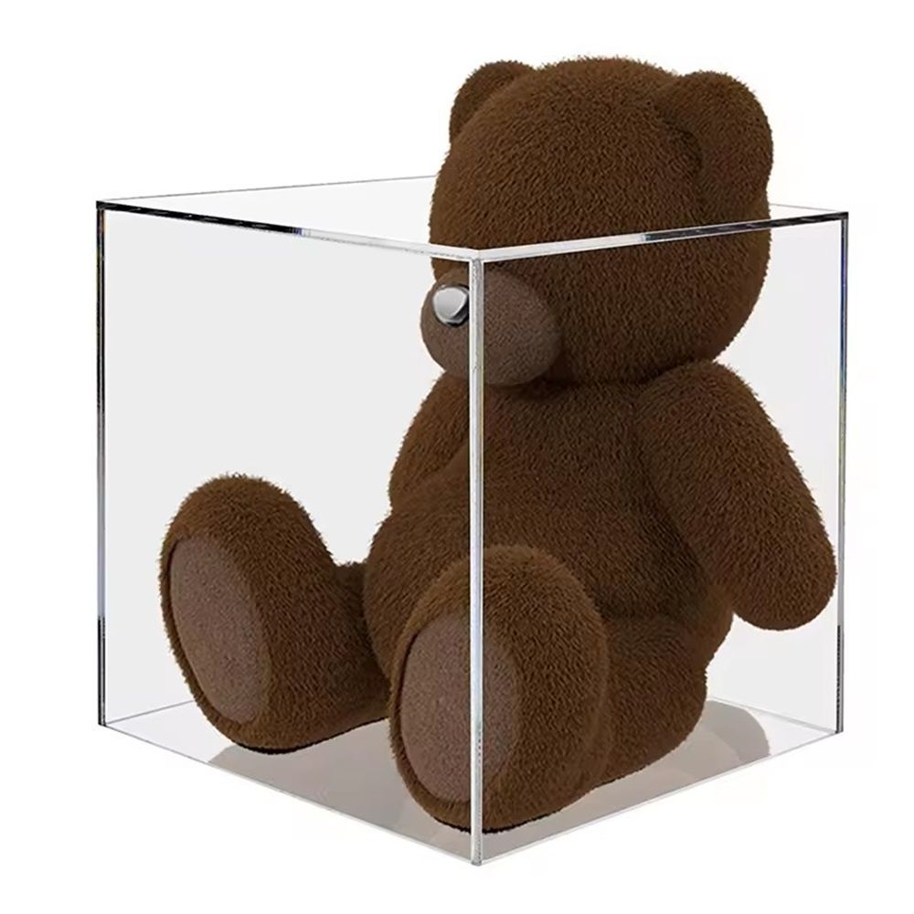 Holders  Acrylic Display Riser Box with One Open Side Versatile Clear Square Retail Merchandise Storage Bin or Product