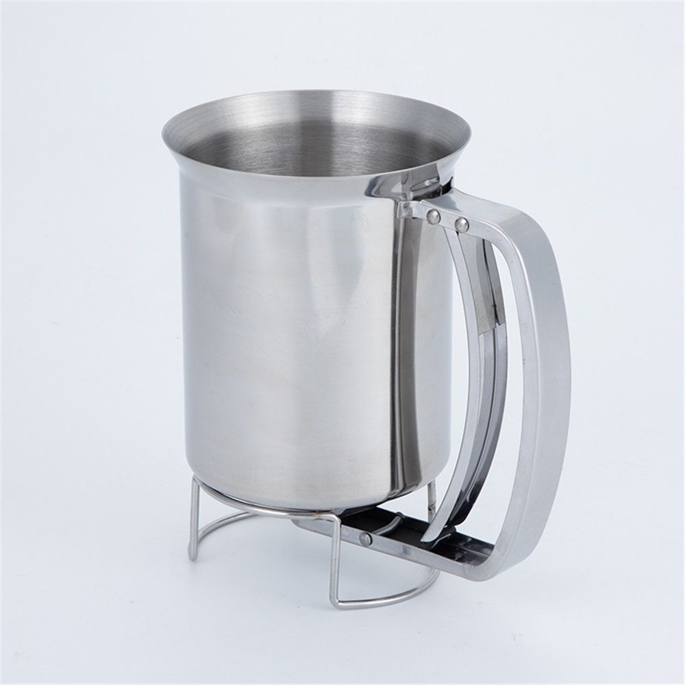 Pancake Batter Dispenser with Funnel, 1000ml, Stainless Steel, for Baking Cupcakes Muffins Crepes Waffles
