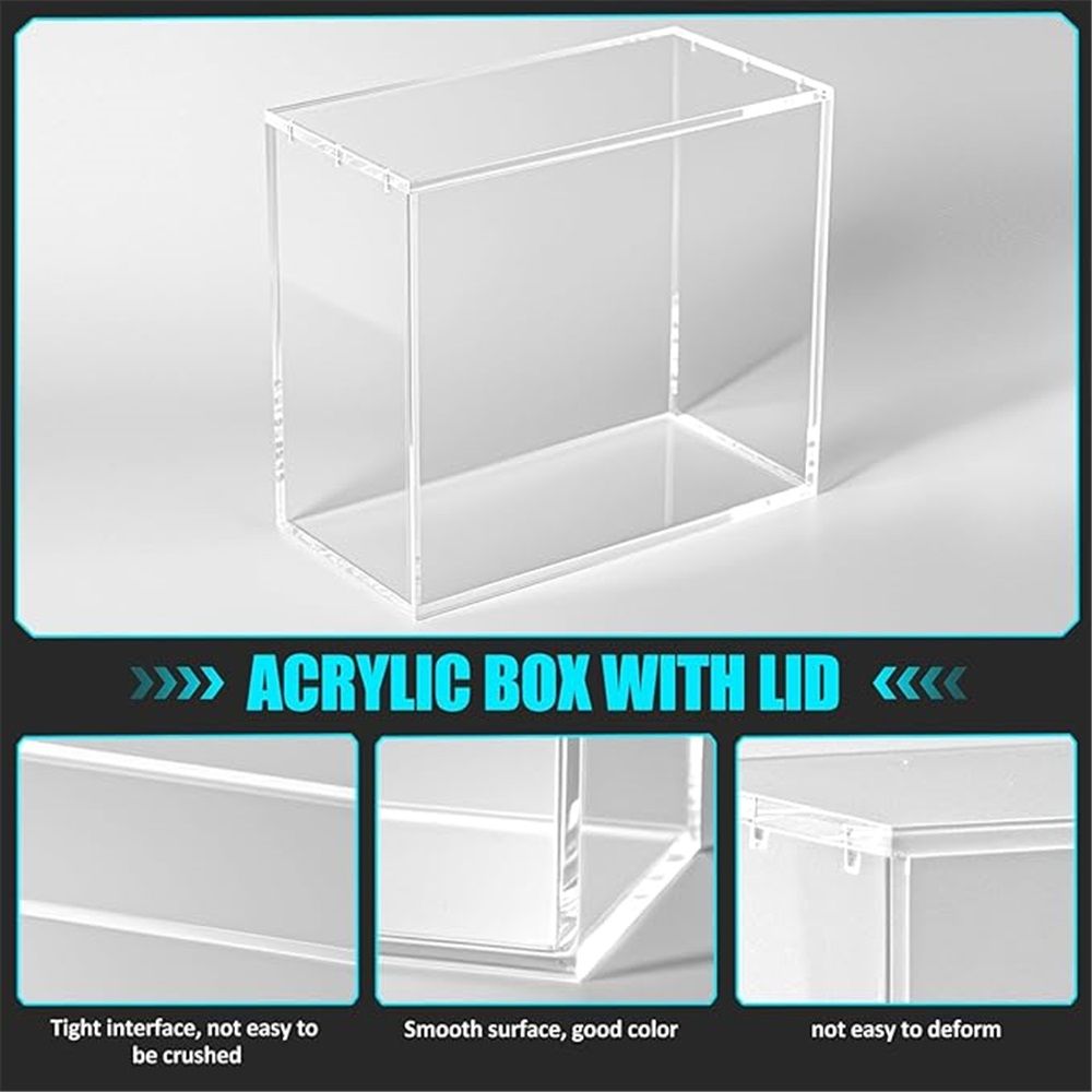 Acrylic Magnetic Case Booster Box Protective Case Stackable Thick Magnetic Closure Gifts for Collectors, （15.3*8.7*13.5cm）