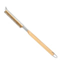 Pizza Oven Brush with Scraper Pizza Oven Brush with Scraper,Copper Wire Pizza Brush with Wood Handle, Portable Pizza Scraper, Outdoor Pizza Oven Accessories