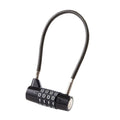 Combination Lock Cable Lock with 4 Digits Cabinet Lock with  Durable Cable Ideal for lockers, Gym, gate, Fence, Toolbox, case, hasp Storage and Outdoor（black175mm）