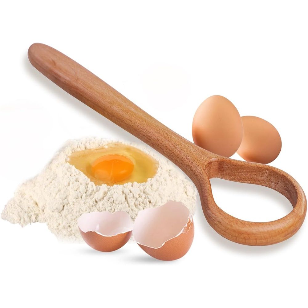 13Inch Wooden  Dough Whisk Sourdough Whisk Dough Mixer Bread Whisking Tool for Mixing Sourdough Bread Baking Supplies for Pastries, Egg, Pizza(2 Pcs)