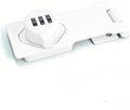 Mechanical Password Rotary Hasp Locks, Cabinet Locks with Combination, Door Security Latch for Small Barn Doors, Cabinets, Gate, Bathroom, Outdoor, Closet, Fence (3.5-inch two hole white screw installation)