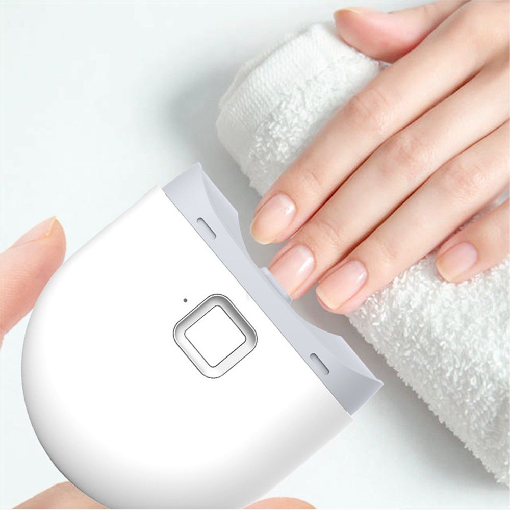 Automatic Electric Nail Clipper, Electric Nail Filer, USB Rechargeable with Nail Clipping Storage, Safe for Babies, Childrens, Adults, Seniors and Caregivers, White
