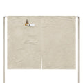Linen Half Apron Bistro Apron  Half Apron with Pockets Craft Waist Apron for Cooking Baking Gardening Art  beige  (straight insertion bag)