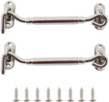 4-inch window windproof artifact, solid door bolt, latch, door buckle, stainless steel sliding door and window windproof hook fastener 2pcs