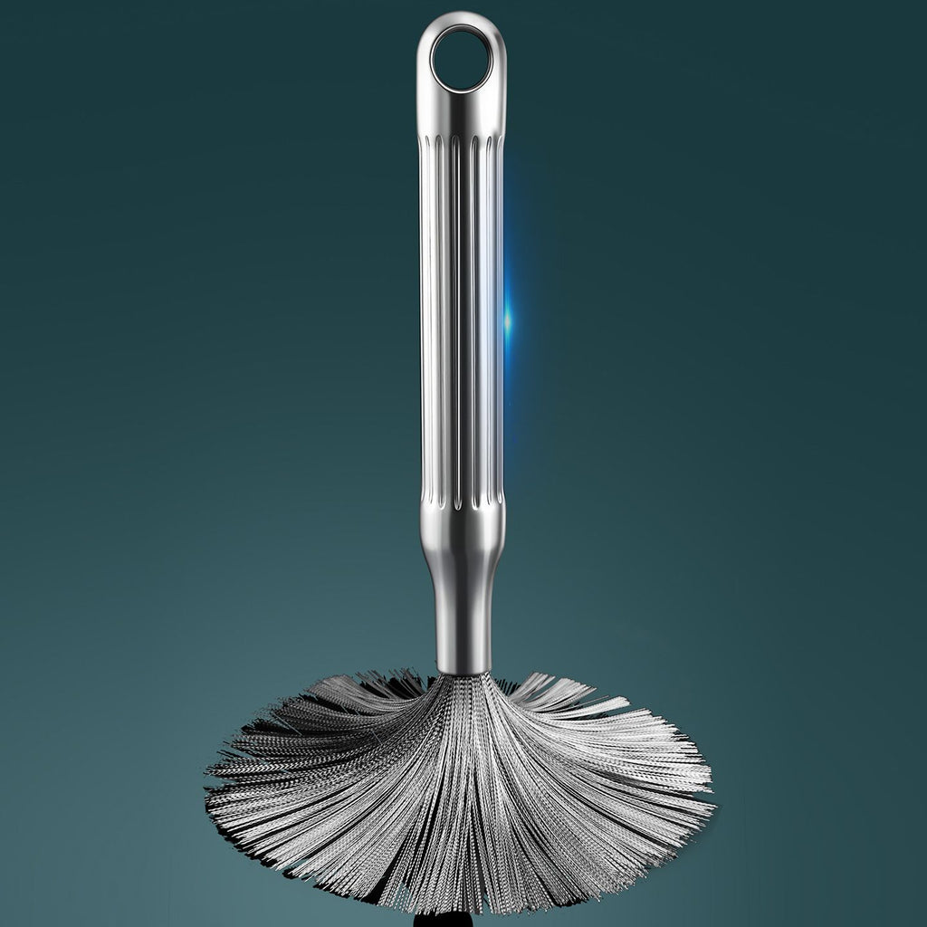 304 stainless steel pot brush, household long handle cleaning and stain removal brush, nano steel wire brush, kitchen pot washing brush