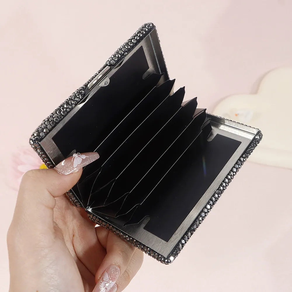 Aluminum Business Card Case, Unisex Adults, Slim, Scratch Resistant, Lightweight, Ultra Slim (Black)