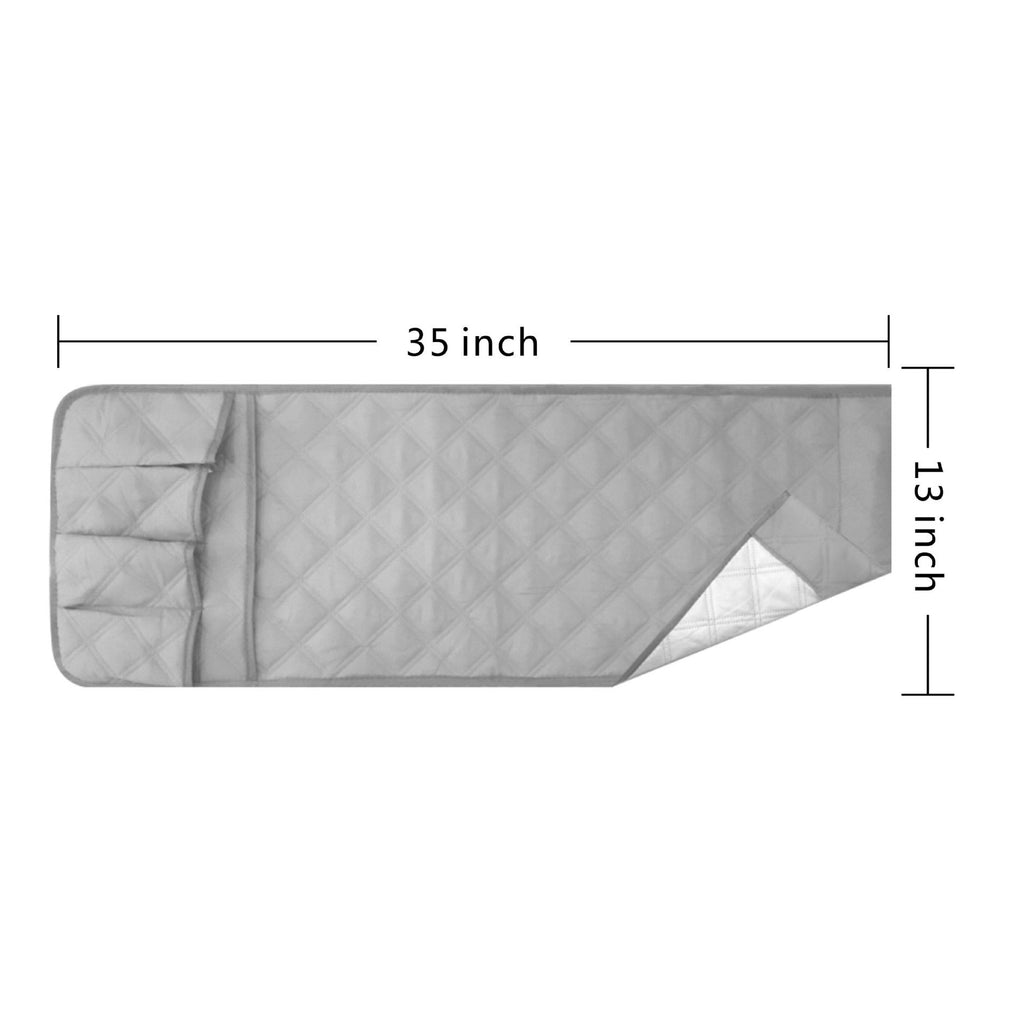 Sofa Armrest Organizer Non-Slip Remote Control Holders for Recliner Couch Chair Armchair Caddy with 5 Pockets for Table,Cell Phone,Magazines,Books (grey)