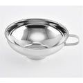 Stainless Steel Wide Mouth Funnel Rust Resistant Canning Funnel Kitchen Cooking Jars Funnel with Handle for Liquids and Solids (small size)