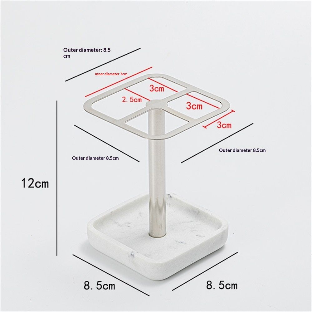 Toothbrush Holder Stainless Steel Bathroom Toothbrush Storage Organizer Toothpaste Holder Stand Rack for Bathroom Vanity, Countertops (Silver)