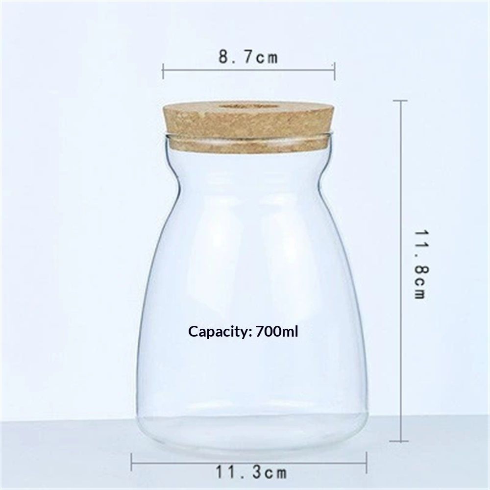 Glass Plant Jar -Plants Propagation Station - Micro Landscape Terrarium Container Desktop Plant Jar Hydroponic Vases Gardening for Plant Lovers(Medium T-shaped)