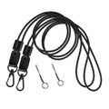 2 Pack of Lanyard, Leather Braided Badge Lanyard for ID Card Holder Keys Office Adjustable Lanyard with Strong Metal Clasp Keychain Holder Neck Strap for Men& Women