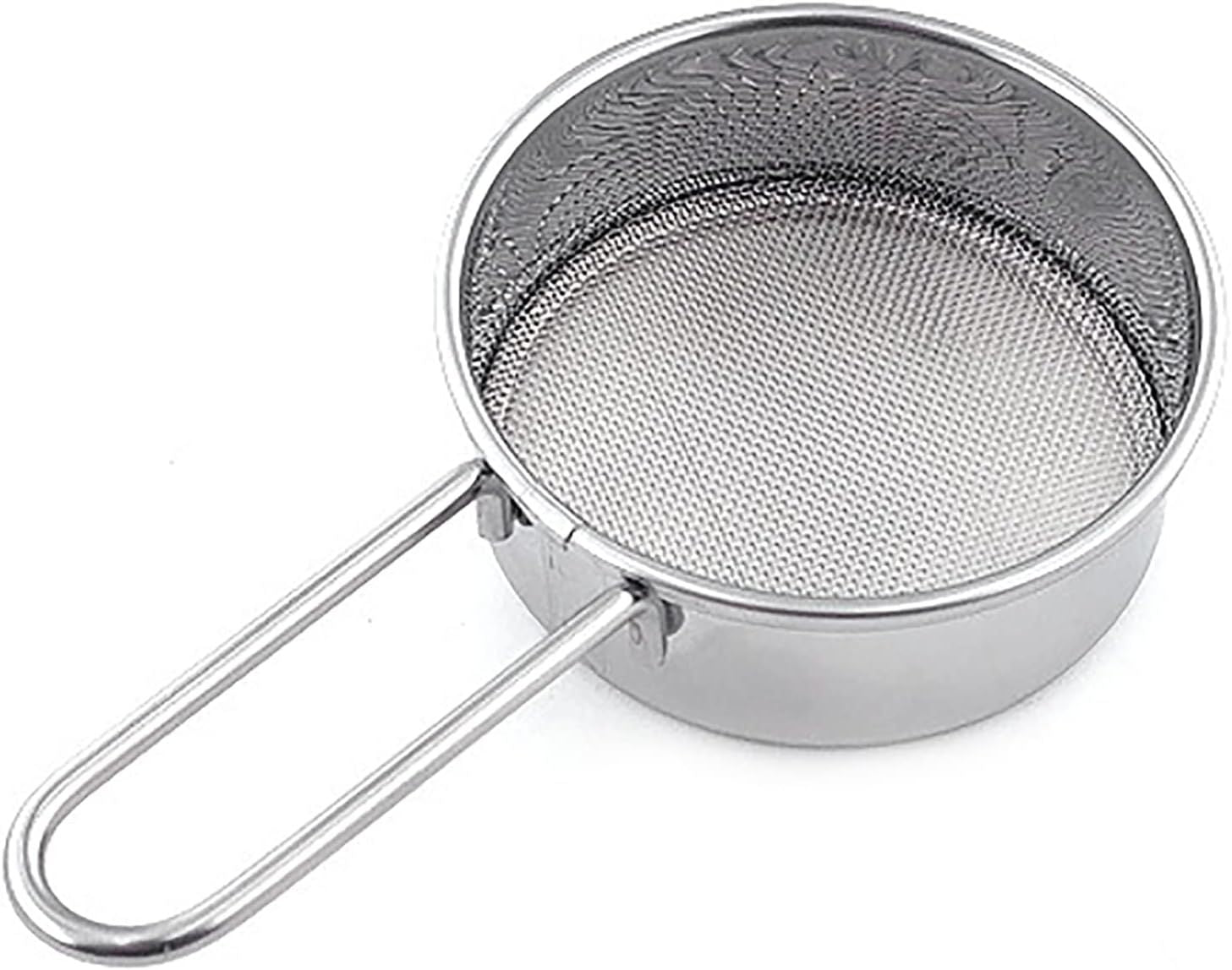 2pcs Small Strainer, Flour Colander Mini Small Flour Sifter for Baking Powder Sugar Coffee Pastas Tea,  Stainless Steel Food Strainer Mini Sifter with Handle