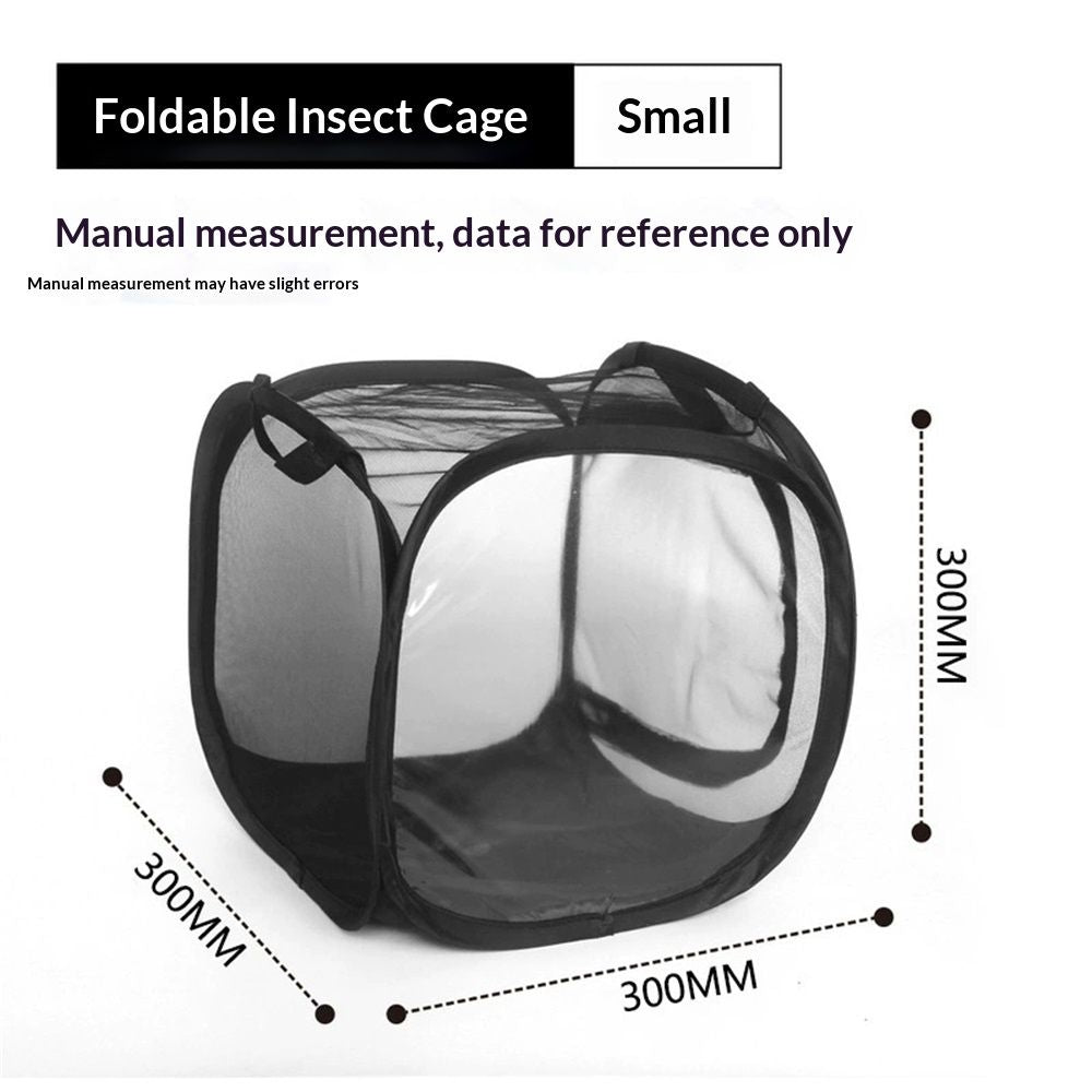 Butterfly Net Enclosure Butterfly Habitat Cage Caterpillar Habitat Butterfly Enclosure Mesh,Cage for Caterpillars Live Butterfly Outdoor Mesh Plant Enclosure Plant Protection Tent (small black)