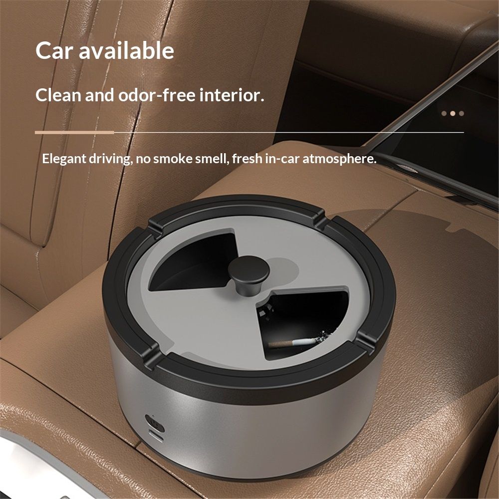 Air purifier, car room, office, chess and card room, second-hand smoke removal, ashtray purification(Grey)