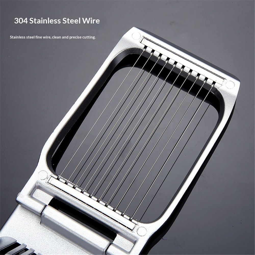 Egg Slicer for Hard Boiled Eggs Egg Cutter Strawberry Slicer Heavy Duty Aluminium Tomato Slicer Stainless Steel Wire Multipurpose Egg Slicer Dicer for Soft Fruit Mushroom Home Use