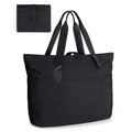 Tote Bag for Women, Foldable Tote Bag With Zipper Travel Large Shoulder Bag Handbag for Work（Black）
