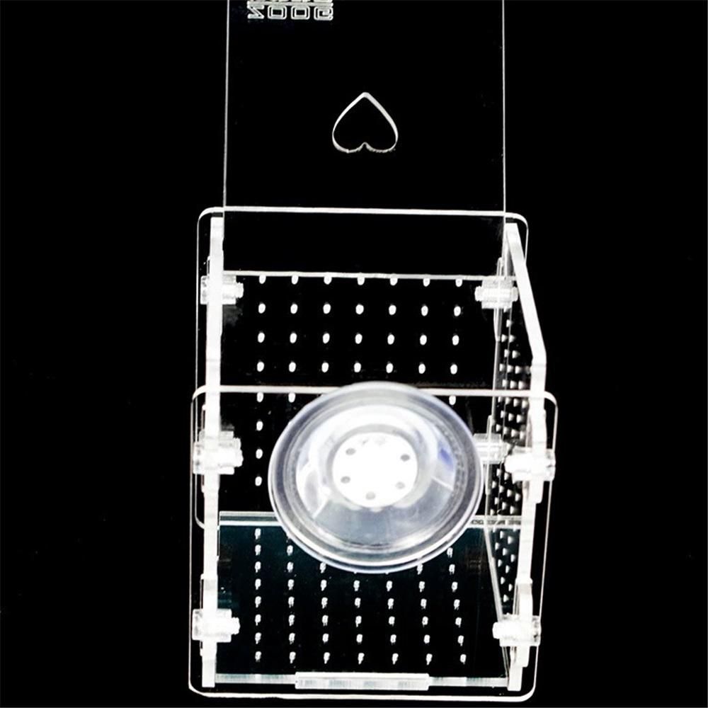 Acrylic Fish breeding Box, Acrylic Fish Isolation Box, Fish Separator for Aquarium, Hatchery Incubator with Suction Cups for Small Baby Fishes Shrimp Clownfish Guppy