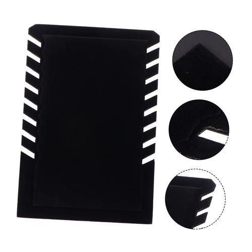 2Pcs Multiple Pendant Necklace Display Stand Jewelry Organizer Rack for Chains and Pendants Elegant Desktop Jewelry Showcase （ flat top black）