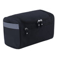 Oxford cloth waterproof hook wash bag travel makeup bag men's portable storage bag cosmetics storage bag (Black)