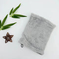 2pcs Dog Ear Muffs Noise Protection - Soft Calming Hood for Anxiety Relief, Fireworks, Thunder, Grooming & Vet Visits - Elastic Band & Comfortable Neck Warmer for Travel (light gray M)