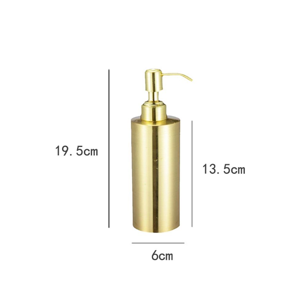 Gold Soap Dispenser, Full Stainless Steel Soap Dispenser, Conditioner – Modern Countertop Dispenser with Non-Slip Protective Pads