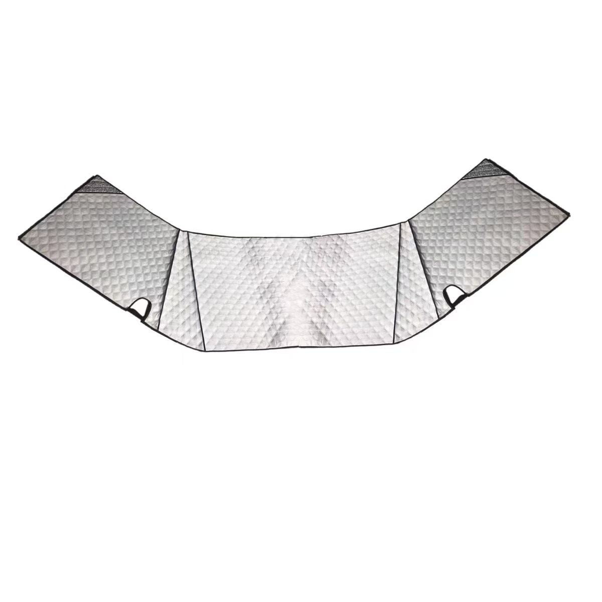 RV front windshield cover, sunshade, sun protection, heat insulation, sunshade, car use, anti frost, anti snow, windshield, anti snow cover（207*157*74cm）