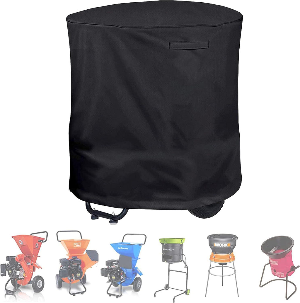 Waterproof Heavy-Duty Wood Chipper Shredder Mulcher Cover for Wood Chipper Shredder Mulcher and Leaf Mulcher(420D：85*110cm),Black