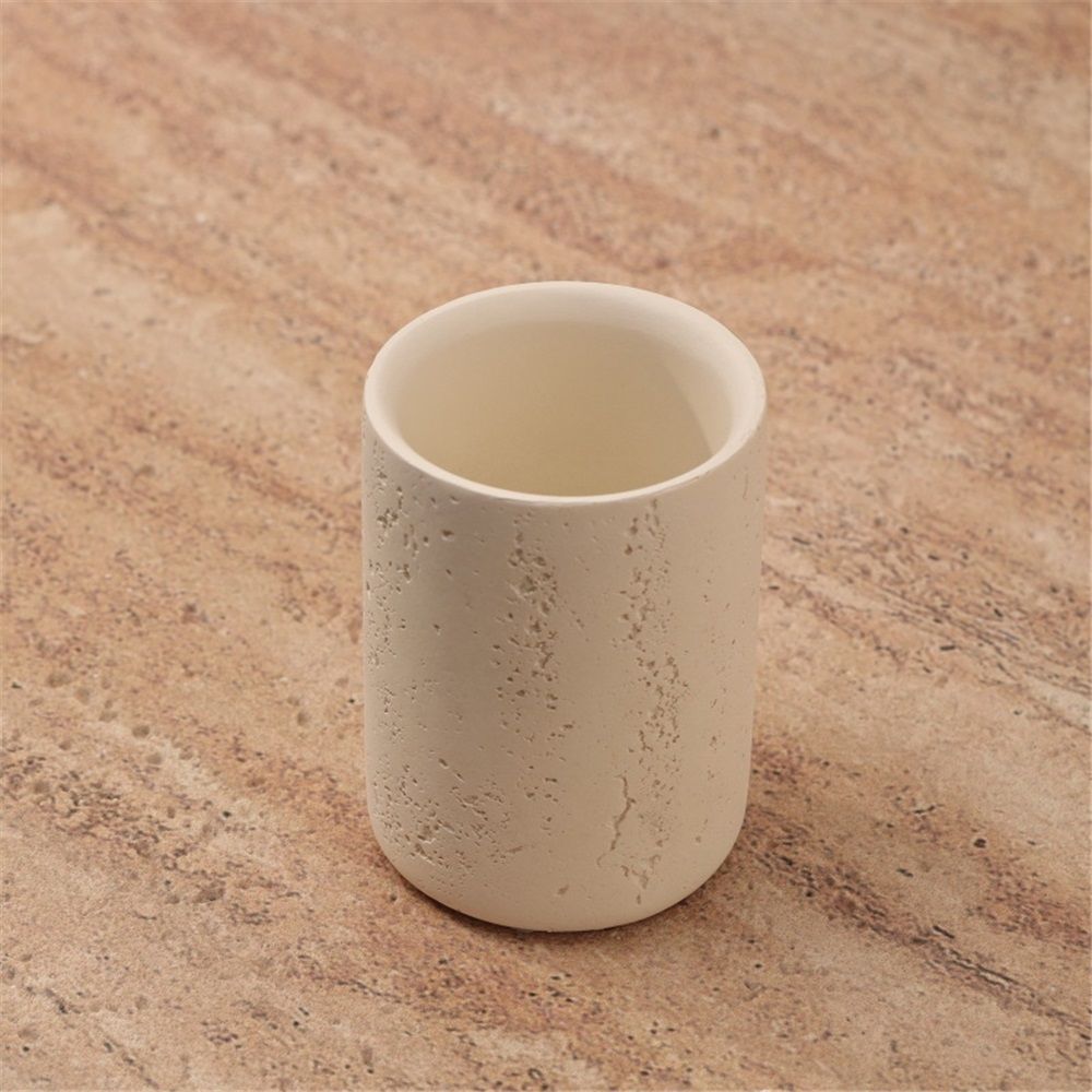 Small toothbrush holder for bathroom countertop, bohemian farmhouse style, multifunctional organizer, rust resistant and durable