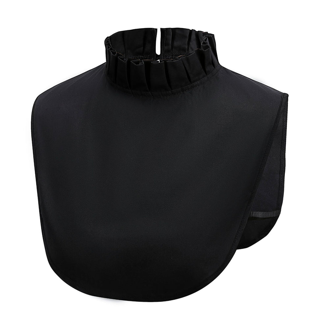 2pcs ake Collar Shirt  Simple Ruffles Fake Collar Detachable  Collar Clothes Accessory  - White Collar Blouse (White+BLack)