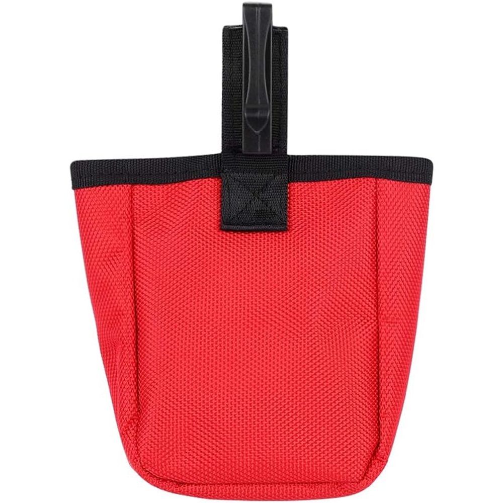 2pcs Dog Training Treat Pouch Portable Dog Walking Waist Bag Outdoor Pet Training Reward Container Hook Design Mini Waist Pocket Bag for Pet Snack  Accessories（Red）
