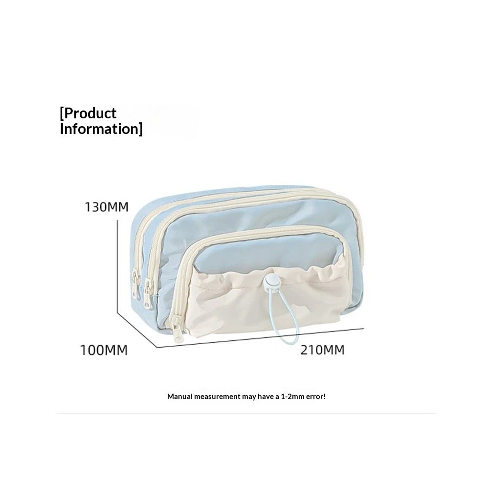 Pencil Case, Cute Pencil Pouch,Series Large Capacity Drawstring Pencil Cases , simple pencil case for junior high school and high school students(blue)