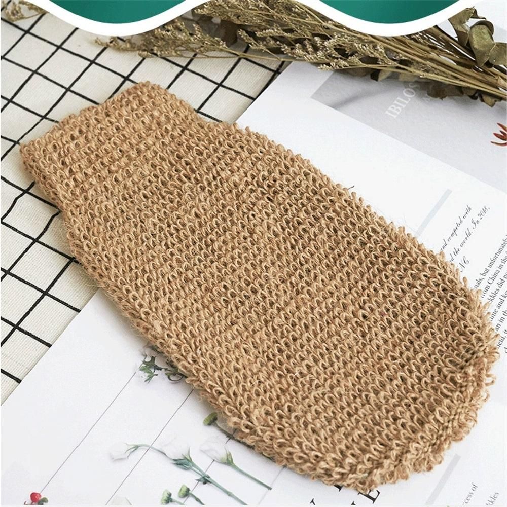 Jute Bath Gloves for Skin Exfoliation, Washcloth for Body Scrub and Cleansing - Good for Men and Women - Set of 4 Wash Mittens
