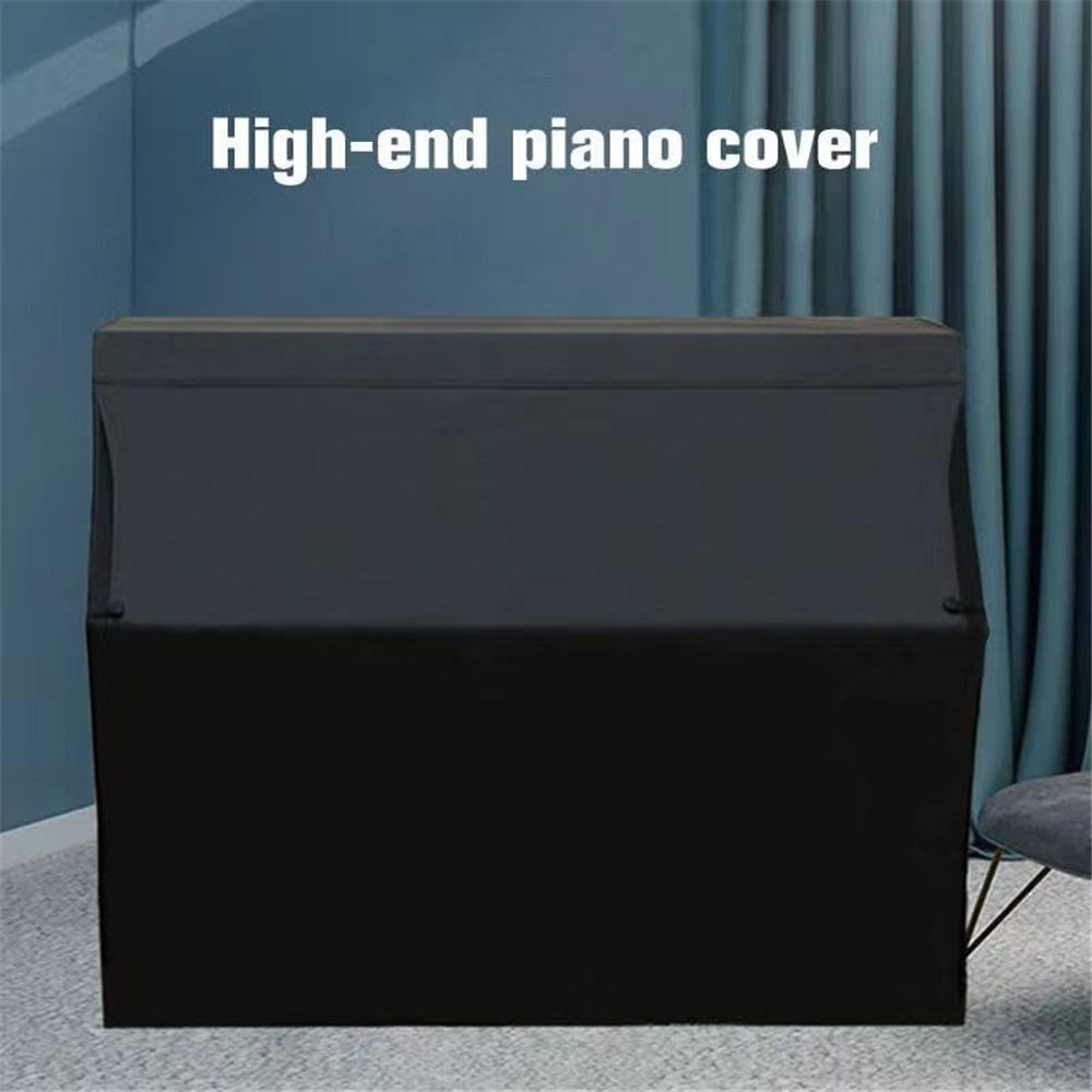 Upright Piano Cover-Black Piano Cover-Pet Paw Protector-Waterproof, Dustproof, Sunproof-Reusable Washable Piano Full Cover（420D：153*60*110cm black）