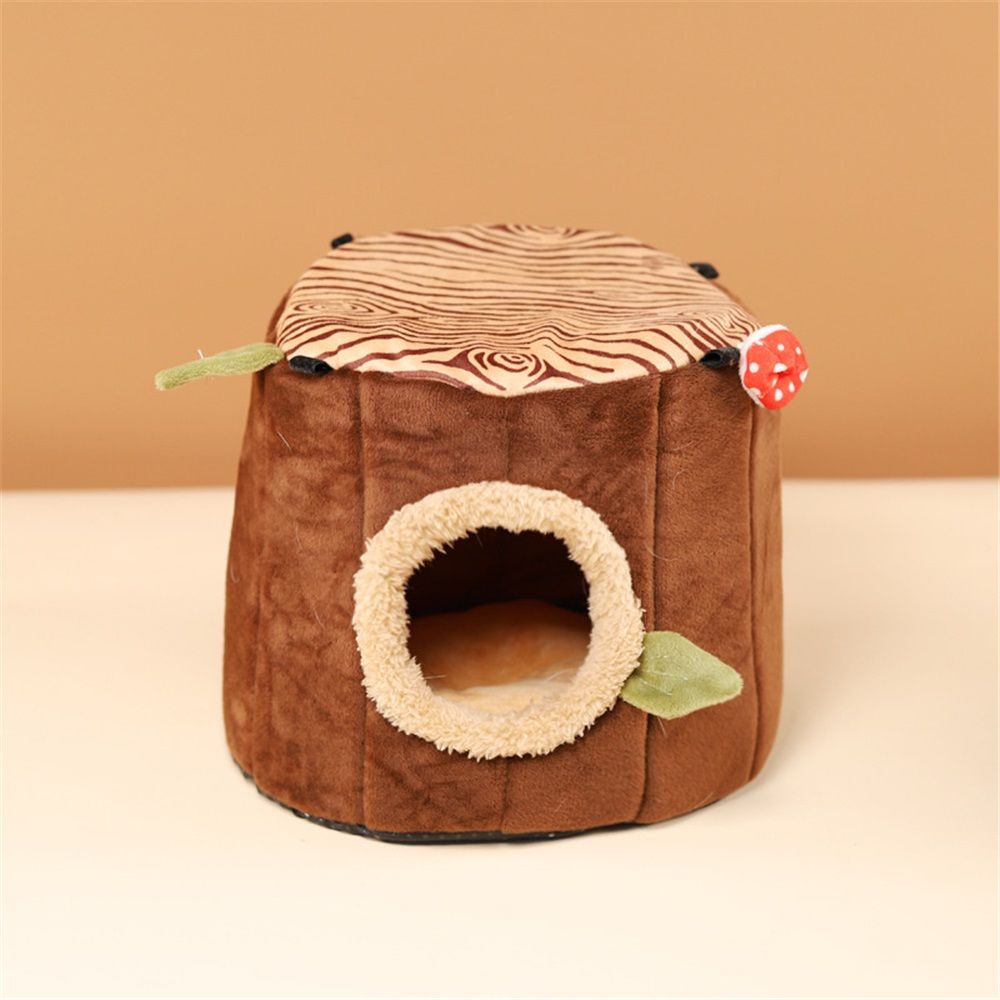 Guinea Pig Hideout Hamster Cage Accessories,Stump Style Soft Washable Hedgehog,Ferret,Rat Hammock for Cage,Chinchilla,Ferret, Bunny Bed,Small Animal Houses & Habitats(M)