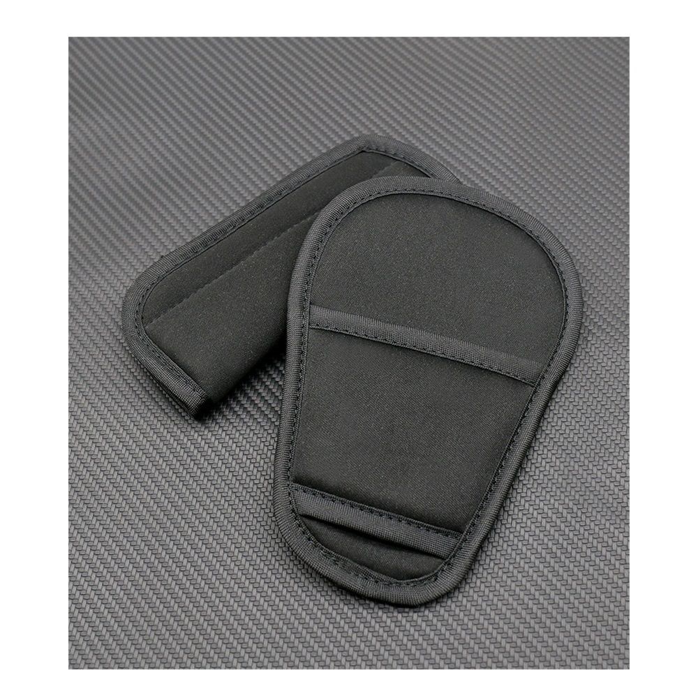 two sets 3 Pieces Shoulder Crotch Pad Compatible with Car Seat Stroller High Chair, Harness & Strap Comfort Cushion （black）