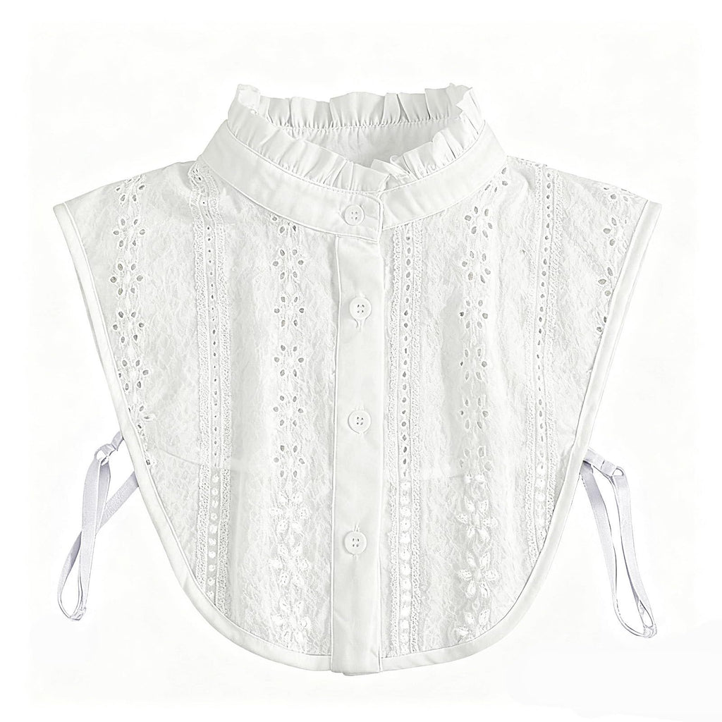2 pieces of women's fake collars, new style, pure cotton jacquard, fungus edge decoration shirt collar, autumn and winter new style, professional fake collar