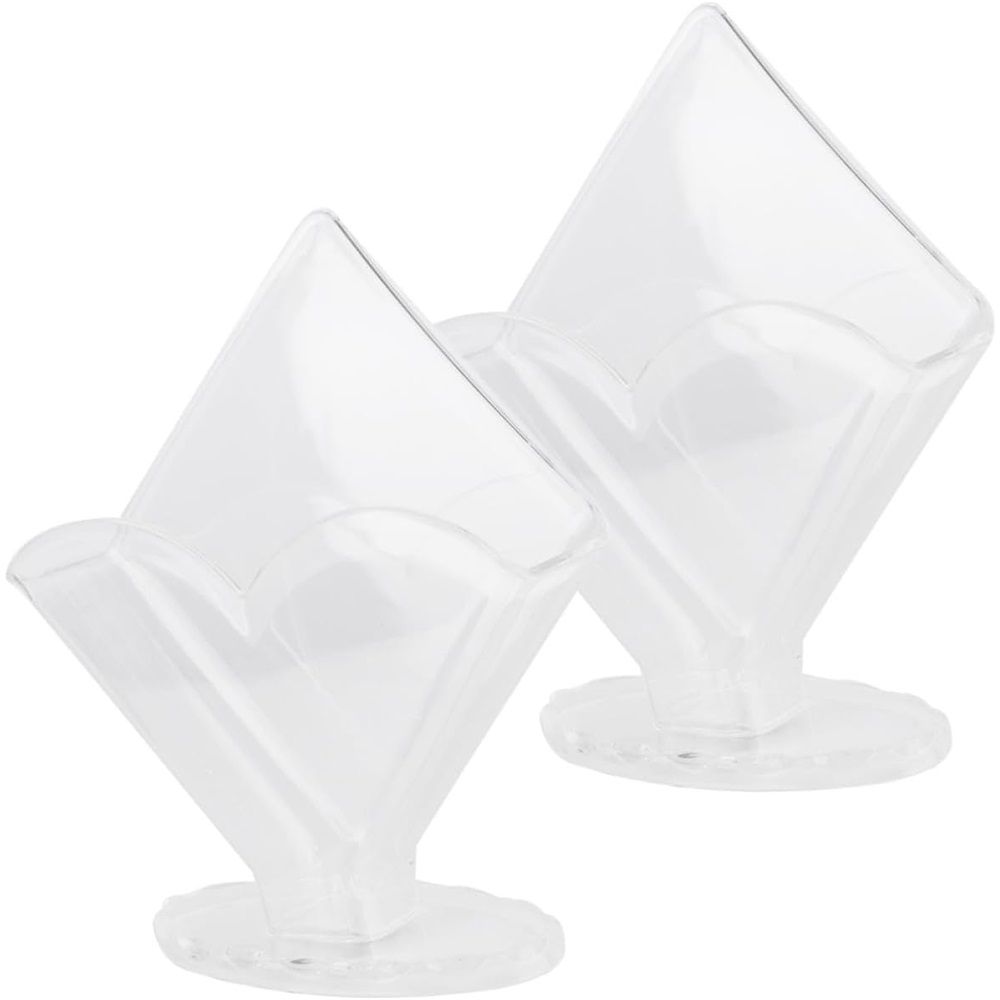 Cocktail napkin holder 2-piece set, acrylic transparent coffee filter holder, modern design, used for dining table and kitchen decoration（Square towel paper box）