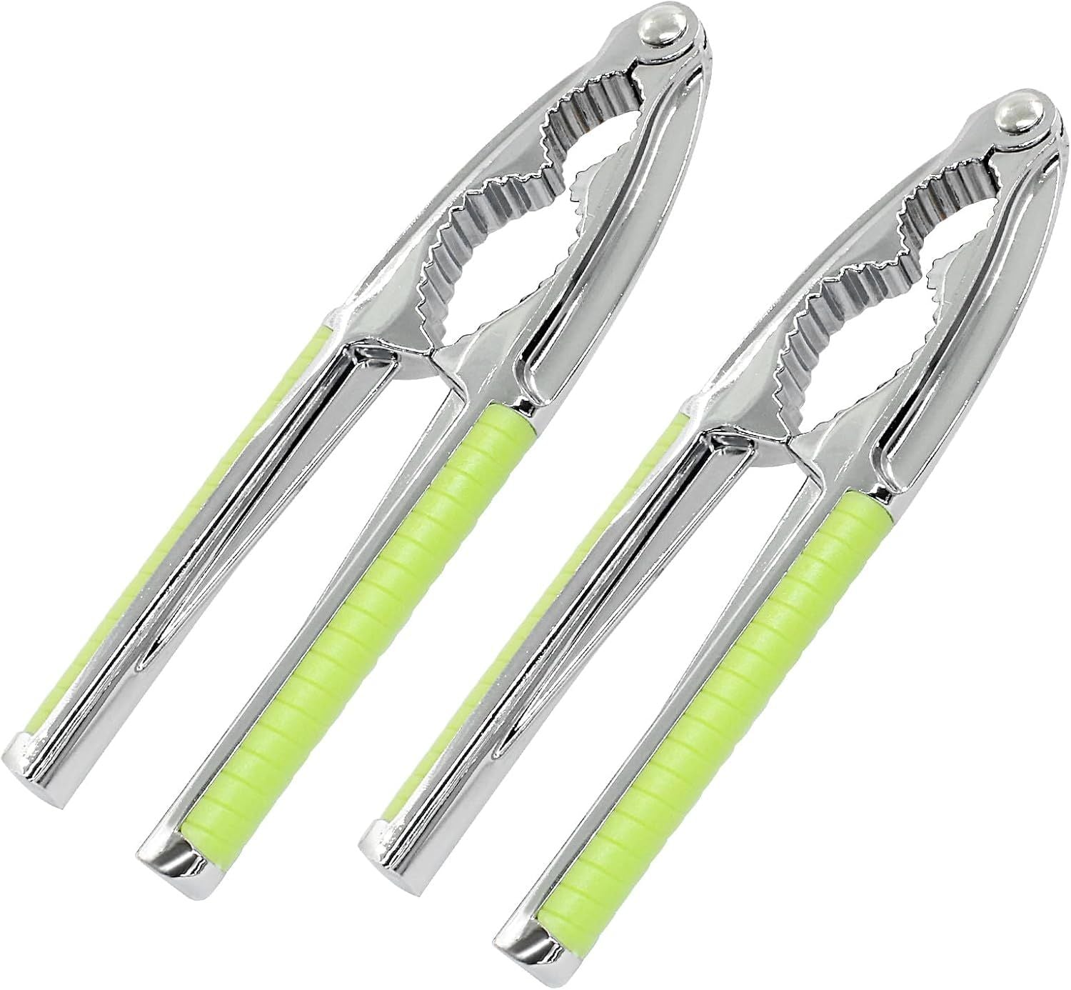 2pcs Nut Crackers Nutcracker for Walnuts, Tool for Nuts, Nut Cracker Kitchen Tool, Sturdy Nutcrackers Opener Tool Walnuts Pecan Nut, Hazelnuts, Almonds Brazil Nuts Or Other Nuts（Green）