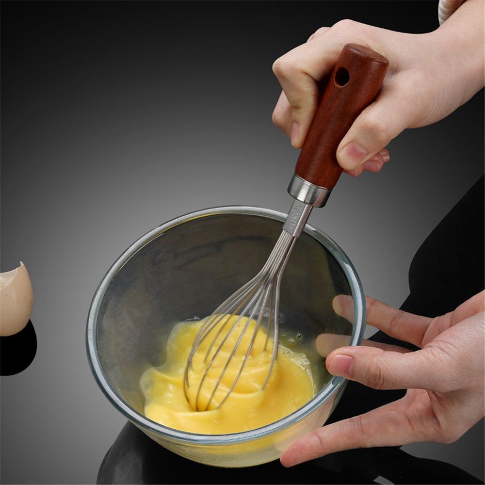 Egg Whisk: Stainless Steel Kitchen Cooking Wire Balloon Wisk,Manual Baking Tool  for Hand Mixing, Blending Sauce (silvery 22*4.5cm)