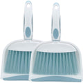 2pcs Mini Broom and Dustpan Set-Mini Set for Desk, Housekeeping, Office, Kitchen, Pet Nest, etc.,Daily Cleaning Necessity Plastic Mini Dustpan Set (Glacier Blue)