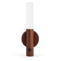 Operated Wall Sconces, Motion Sensor Night Light Magnetic Wall Light Rechargeable Wall Sconce, Peel and Stick Sconce Lights for Bedside Stair Hallway（Brown+tricolor dimming/human body sensing）