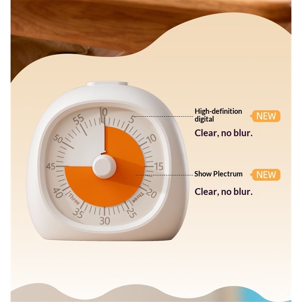 Visual Timer for Kids & Adults, 60 Minute Analog Countdown Timer for Classroom School, Homeschooling, Silent Visual Timer for Study Time Management Battery（Battery not included）