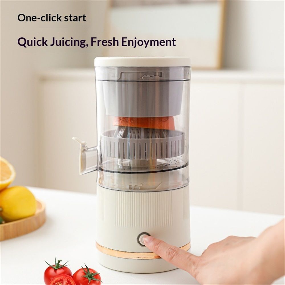 One-Touch Travel Juice Maker - USB Rechargeable Cordless Citrus Juicer for Home, Office, Camping & Travel（Only juicer）