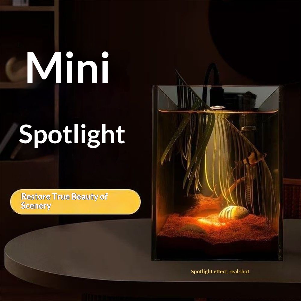 LED Aquarium Light - Freshwater Fish Tank Spotlight Vivarium Terrarium Light 3W for Aquascaped Aquariums