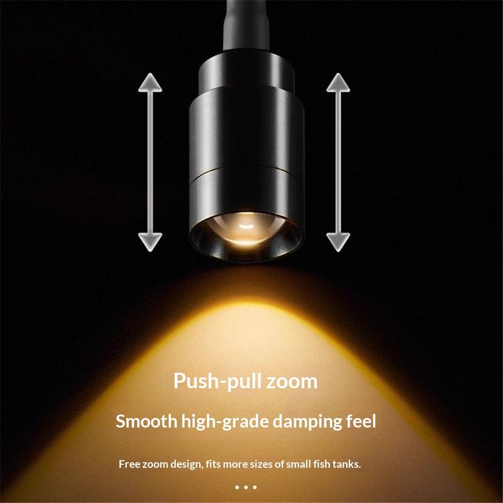 LED Aquarium Light - Freshwater Fish Tank Spotlight Vivarium Terrarium Light 3W for Aquascaped Aquariums