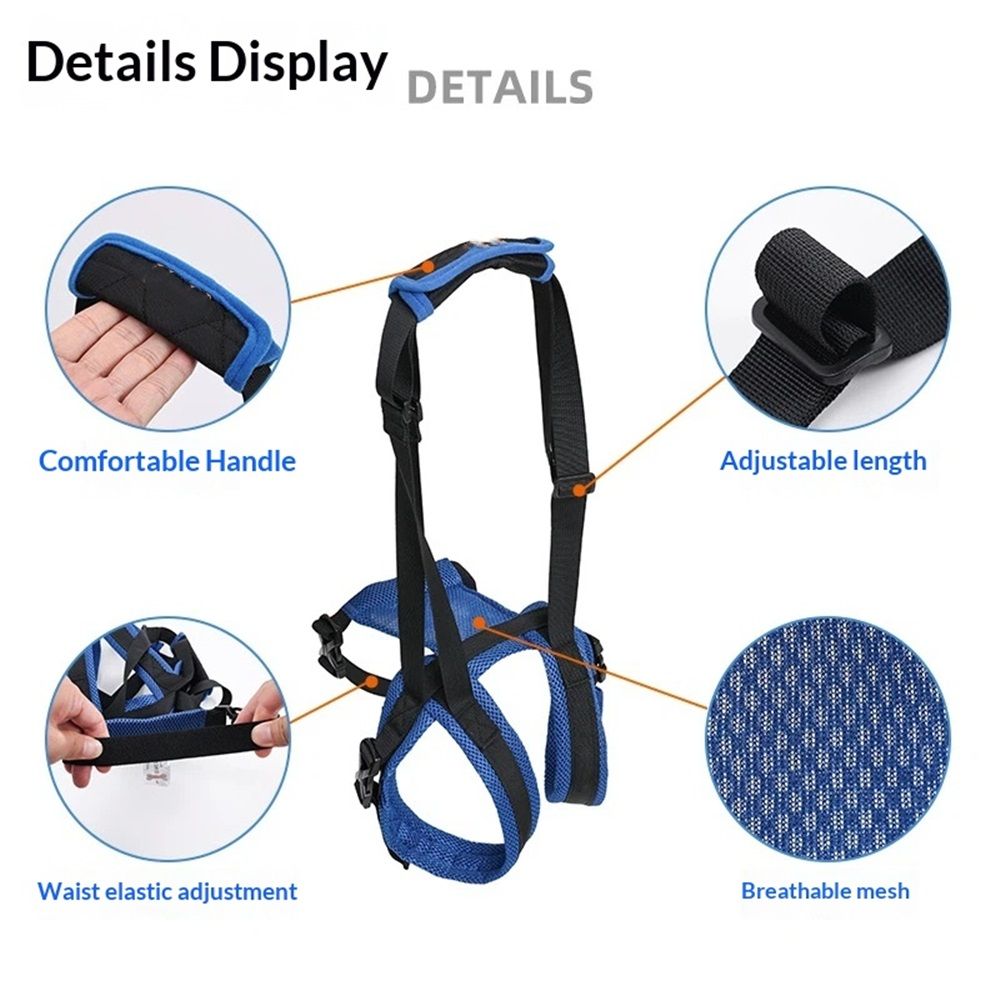 Dog Lift Harness, Dog Sling for Large Dogs Hind Leg Support, Adjustable Soft Padded Rehab Harness for Weak Rear Legs Elderly Injured Disabled Arthritic Dogs（M）
