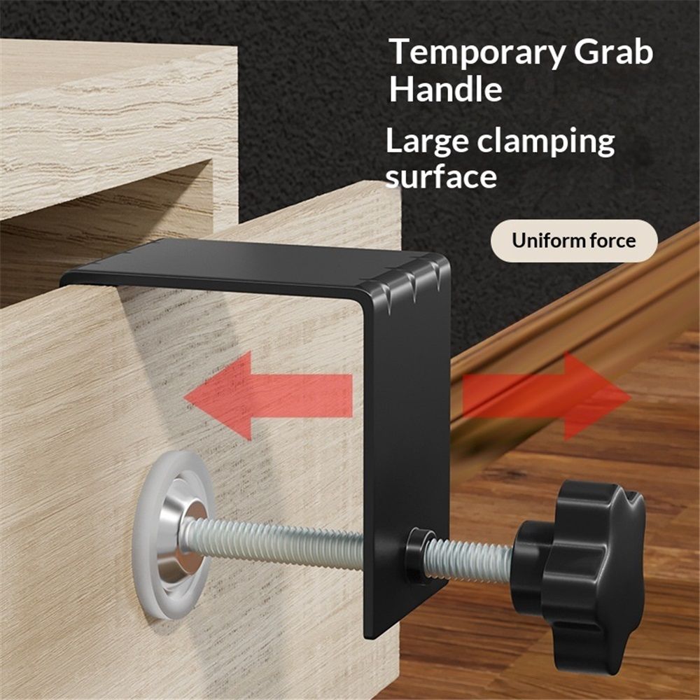 2 pack Clamp, Heavy Duty Adjustable Cabinet Installation Clamps Cabinetry Clamps Tools Drill Hole Guide Design for Easy and Fast Installing Frame of Cabinets Drawer (2 Pack)