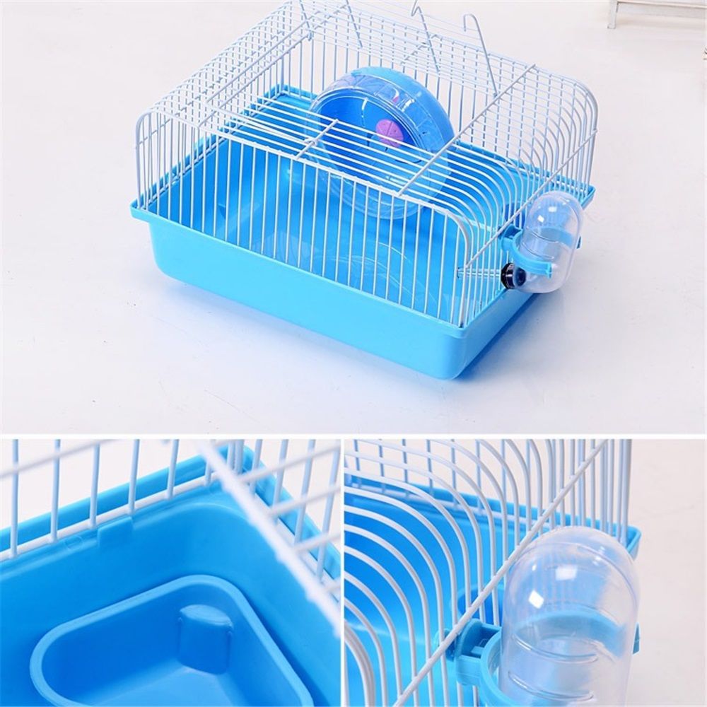 Small Hamster Cage, Hamster Travel Carrier, Travel Cage, Portable, Hand-held, Breathable, Easy to Clean Carry, for Short Trip, Visit to The Pet Clinic, for Small Size Hamsters, blue